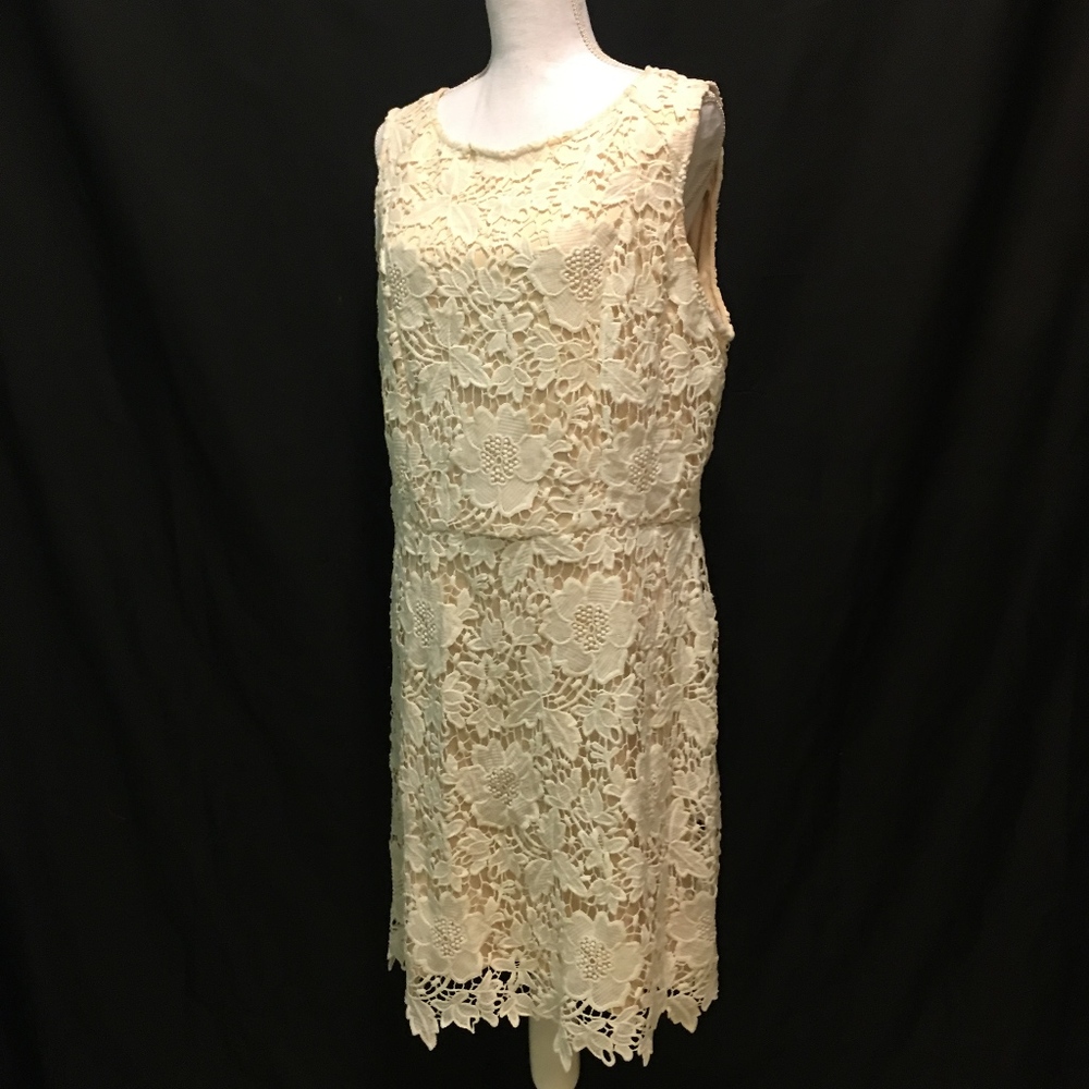 Loft dress. Cream-colored with beautiful lace.